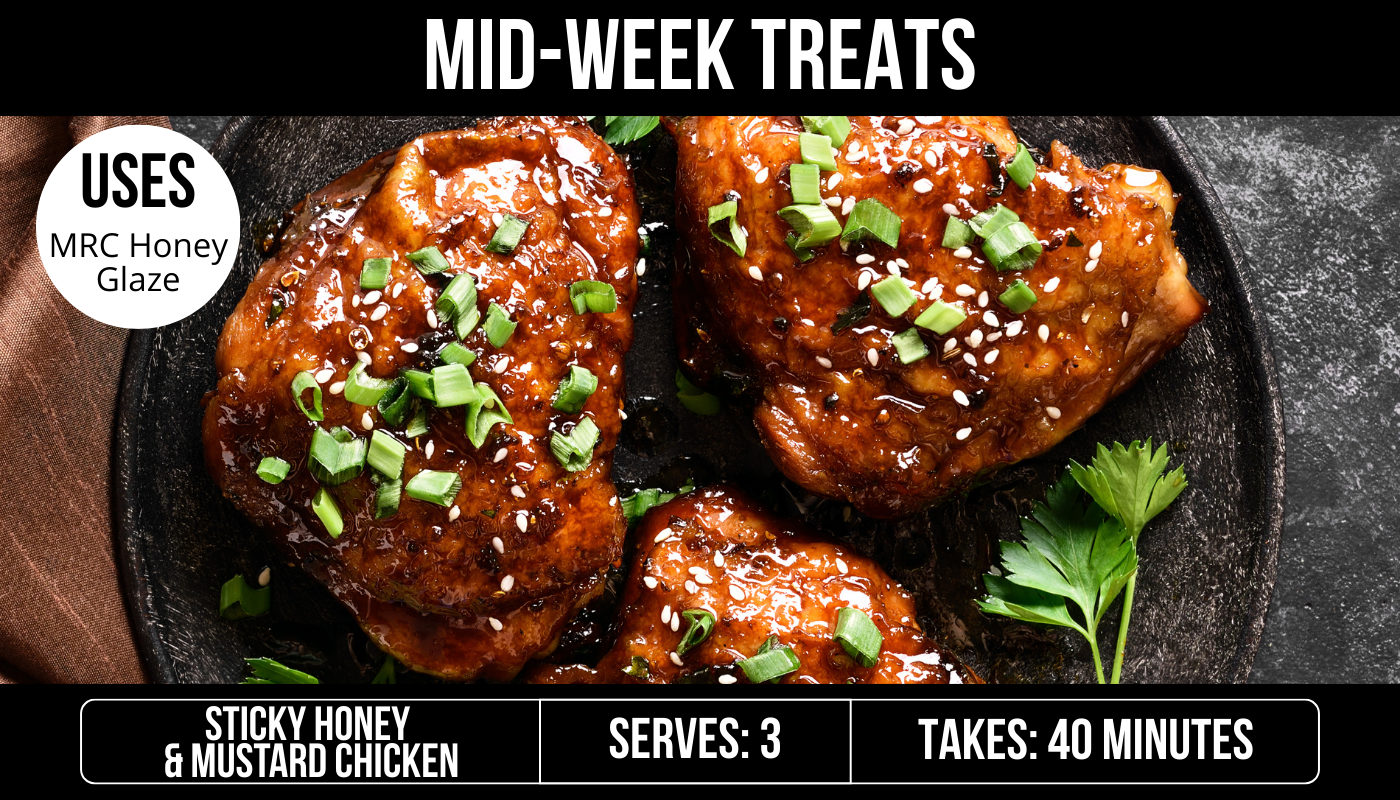 Sticky Honey & Mustard Chicken: Recipe