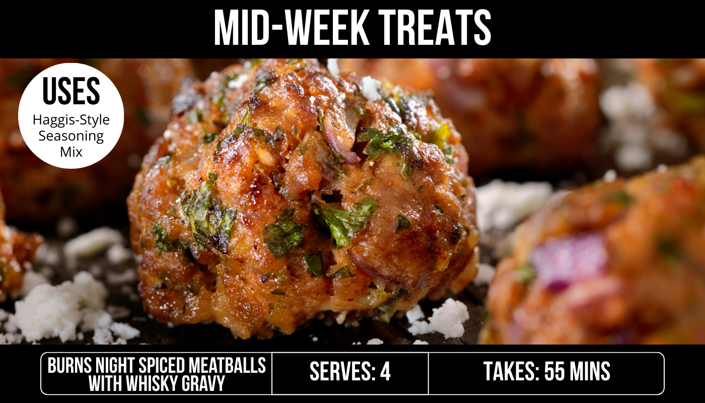 Burns Night Spiced Meatballs with Whisky Gravy: Recipe