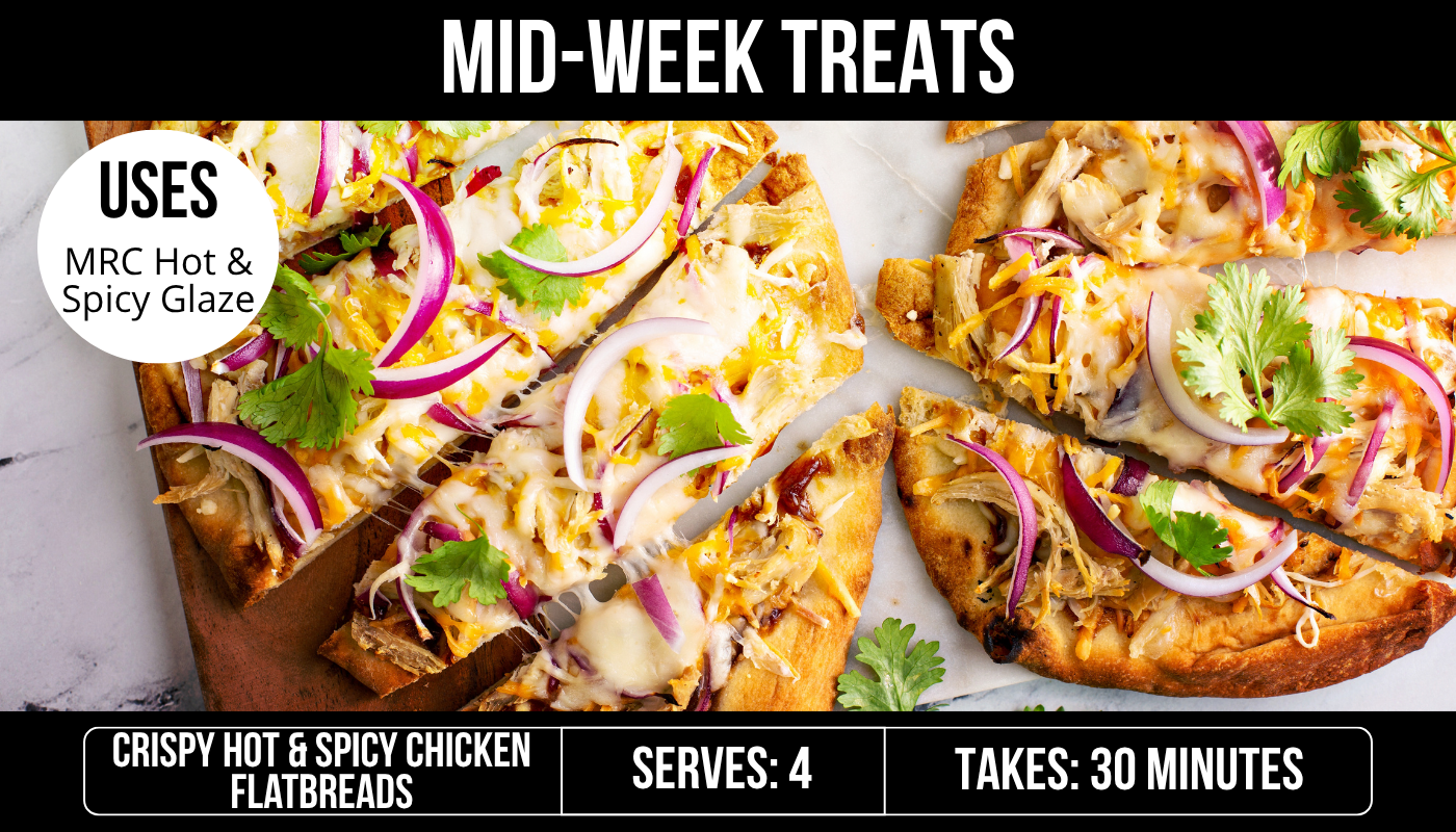 Crispy Hot & Spicy Chicken Flatbreads: Recipe