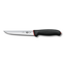 Dual Grip Boning Knife 15cm Straight Blade (Black)
