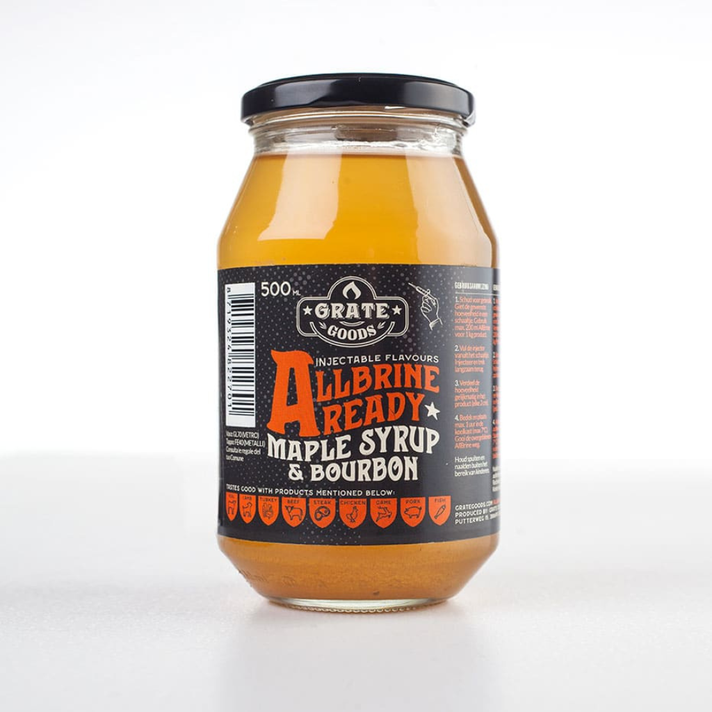 Grate Goods Premium All Brine Ready Maple & Bourbon Syrup