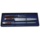 3 Piece DymondWood Carving Knife Gift Set with Rosewood Handles