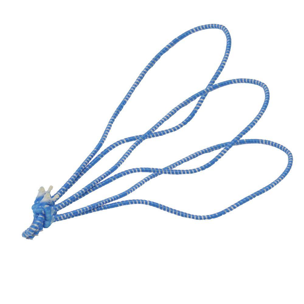 11cm Blue/White Elasticated Polyester Meat Ties/Poultry Loops (5,000 Per Bag)