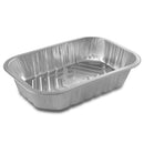 Single aluminium foil tray.