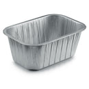 Single aluminium foil tray.