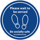 Social Distancing ‘Please Wait to be Served’ Anti-Slip Floor Sticker