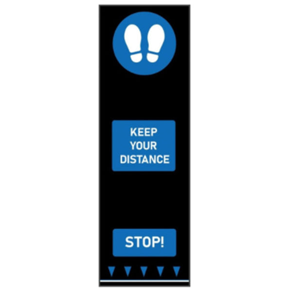Safe Social Distancing ‘Keep Your Distance’ Floor Mat – Blue