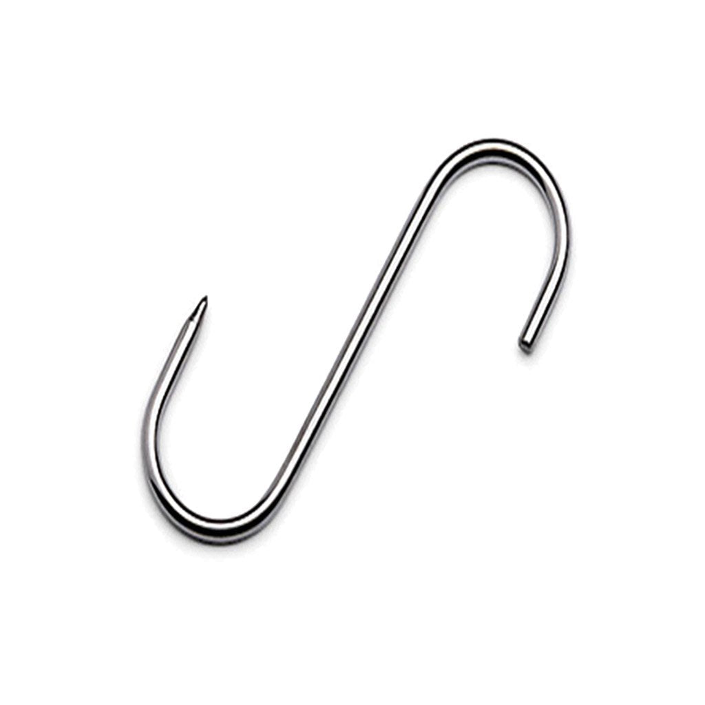 100 x 4mm S Butchers Meat Hanging Hooks - 10 Hooks/Box