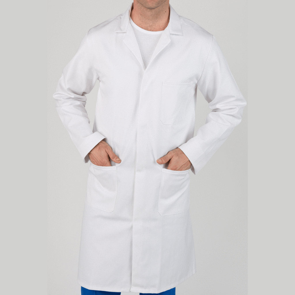 Poly-Cotton Gents White Butchers Coat (XL)
