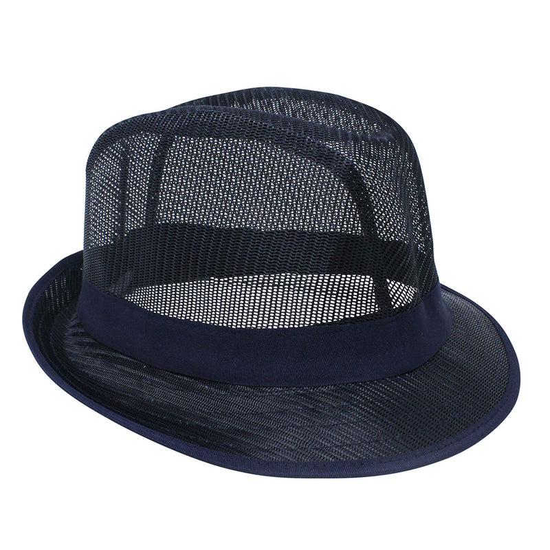 Blue Nylon Trilby Hat - Medium