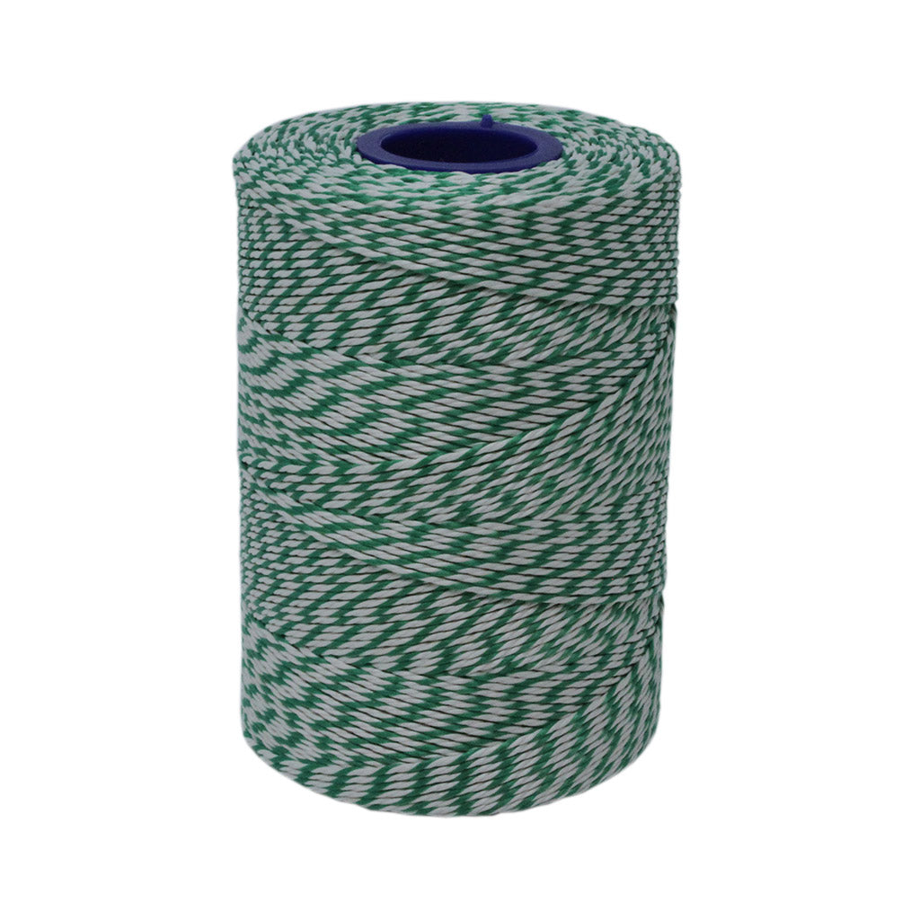 Rayon 6T Green & White Butchers String/Twine 330m (400g)