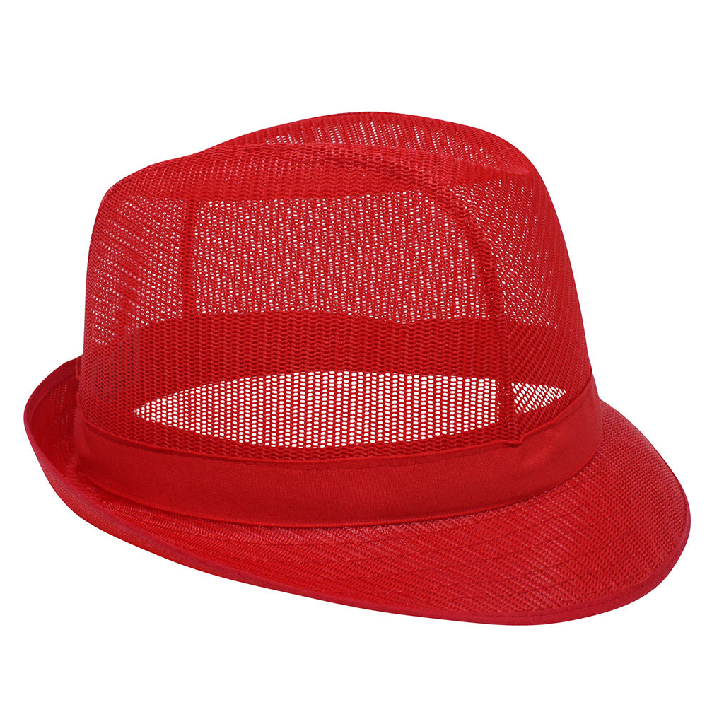 Red Nylon Trilby Hat - X Large