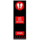 Safe Social Distancing ‘Keep Your Distance’ Floor Mat – Red