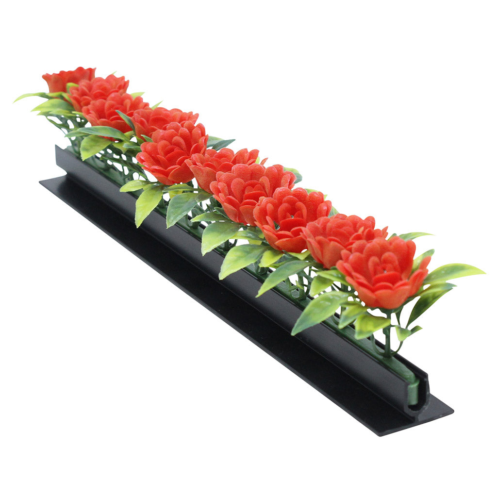 Rose Garnish Black Base 12/Box
