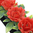 Rose Garnish Black Base 12/Box