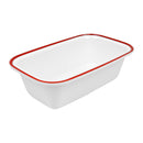 1/4 Enamelware Crock - Red Melamine