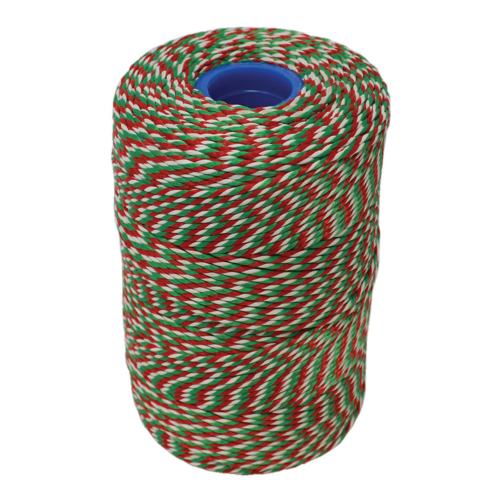 Rayon No 5 Red, White & Green Butchers String/Twine 100m (190g)