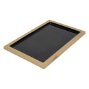 420 x 280 x 21mm Tray - Wood & Black Melamine