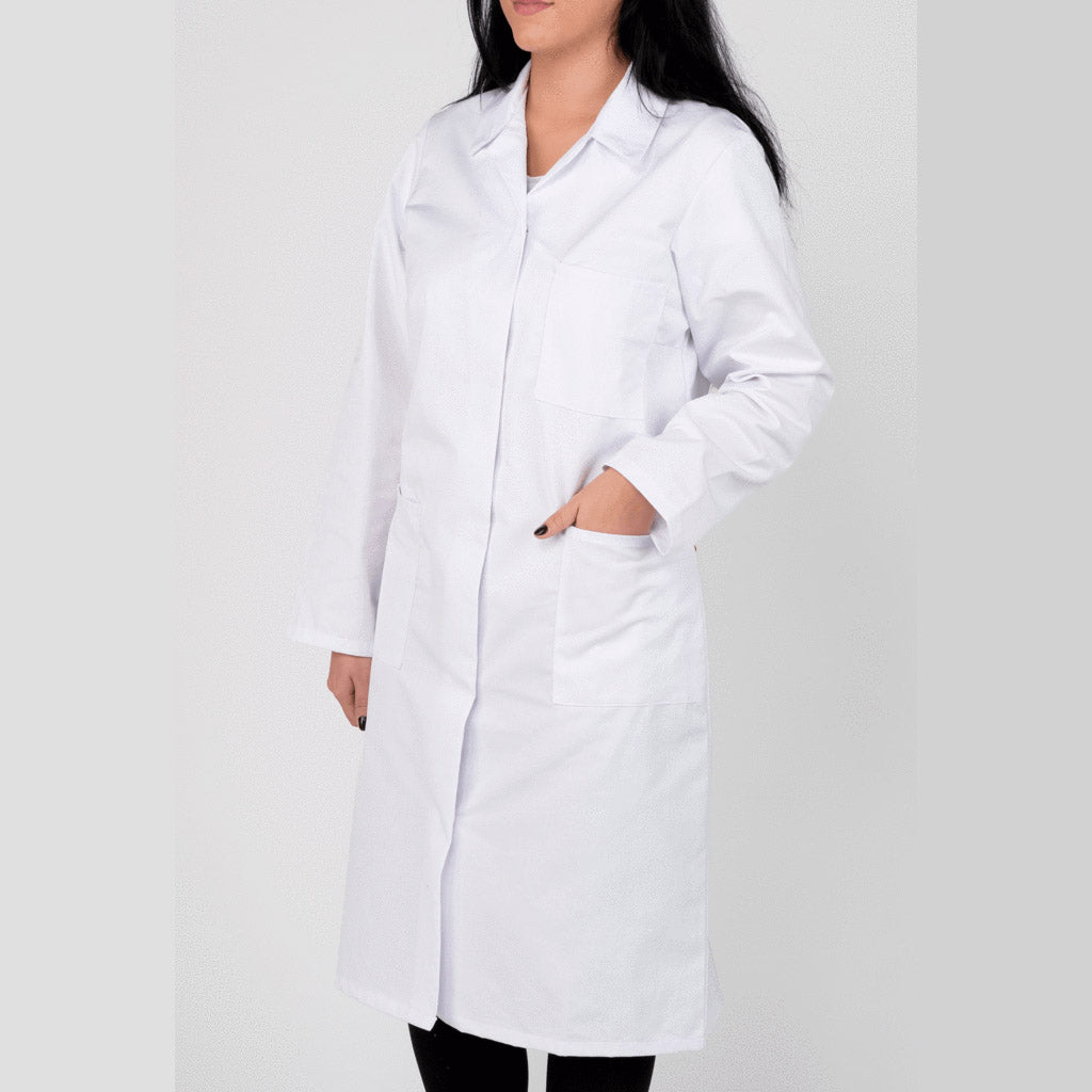 Poly-Cotton Ladies White Butchers Coat (XXL)