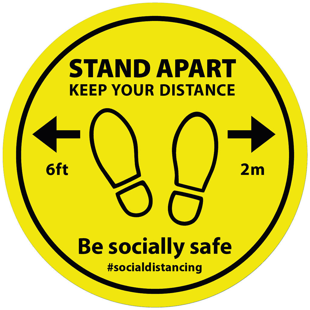 Social Distancing ‘Stand Apart/Keep Your Distance’ Anti-Slip Floor Sticker