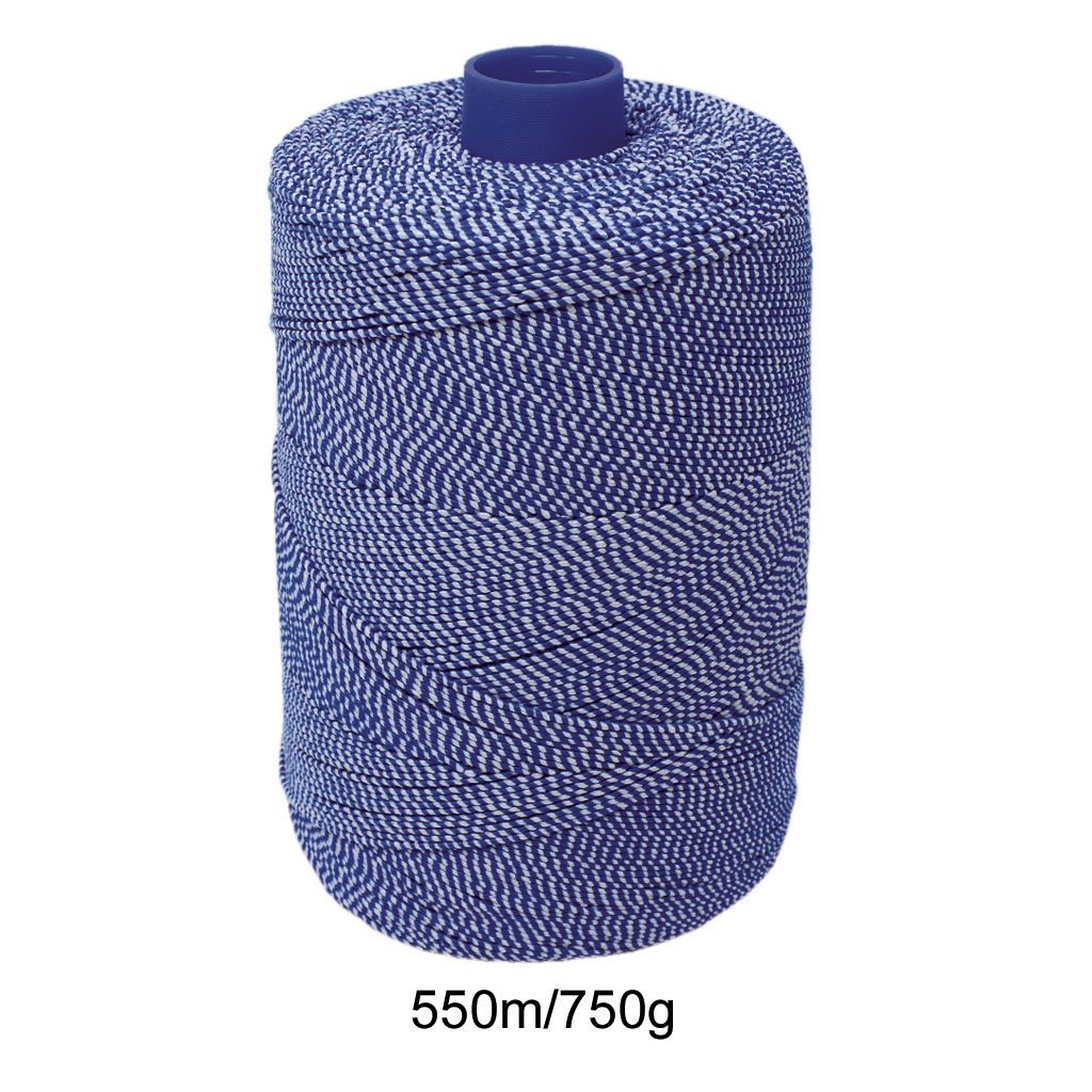 Blue/White Elasticated Machine String / Twine Size in 1,904m/kg (800g). From £8.00 per spool