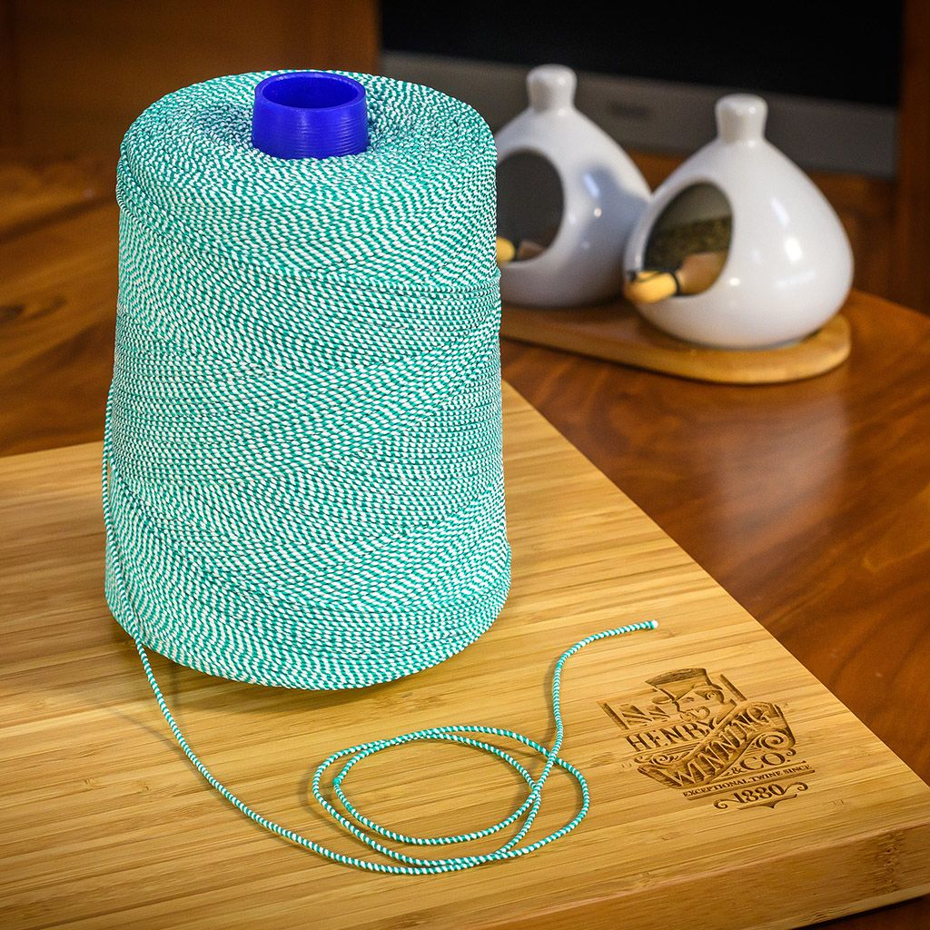 Green/White Elasticated Machine String/Twine Size in 1,904m/kg (800g). From £8.00 per Spool