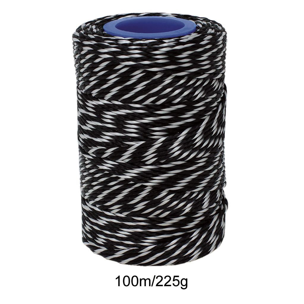 Polyester Black & White Butchers String/Twine 100m (225g)