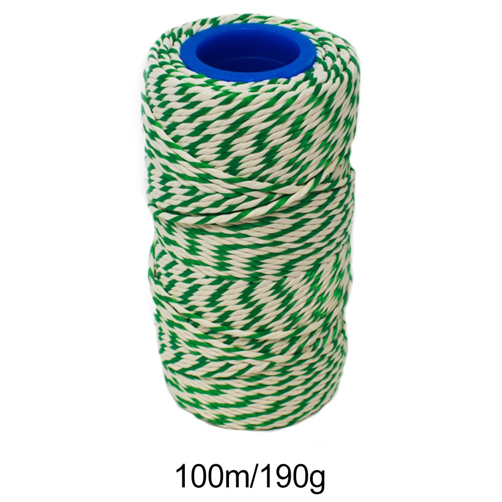Rayon No 5 Green & White Butchers String/Twine 100m (190g)