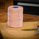 Rayon No 5 Red & White Butchers String/Twine 260m (500g)