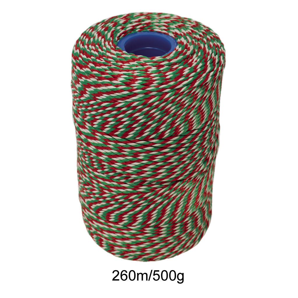 Rayon No 5 Red, White & Green Butchers String/Twine 260m (500g)
