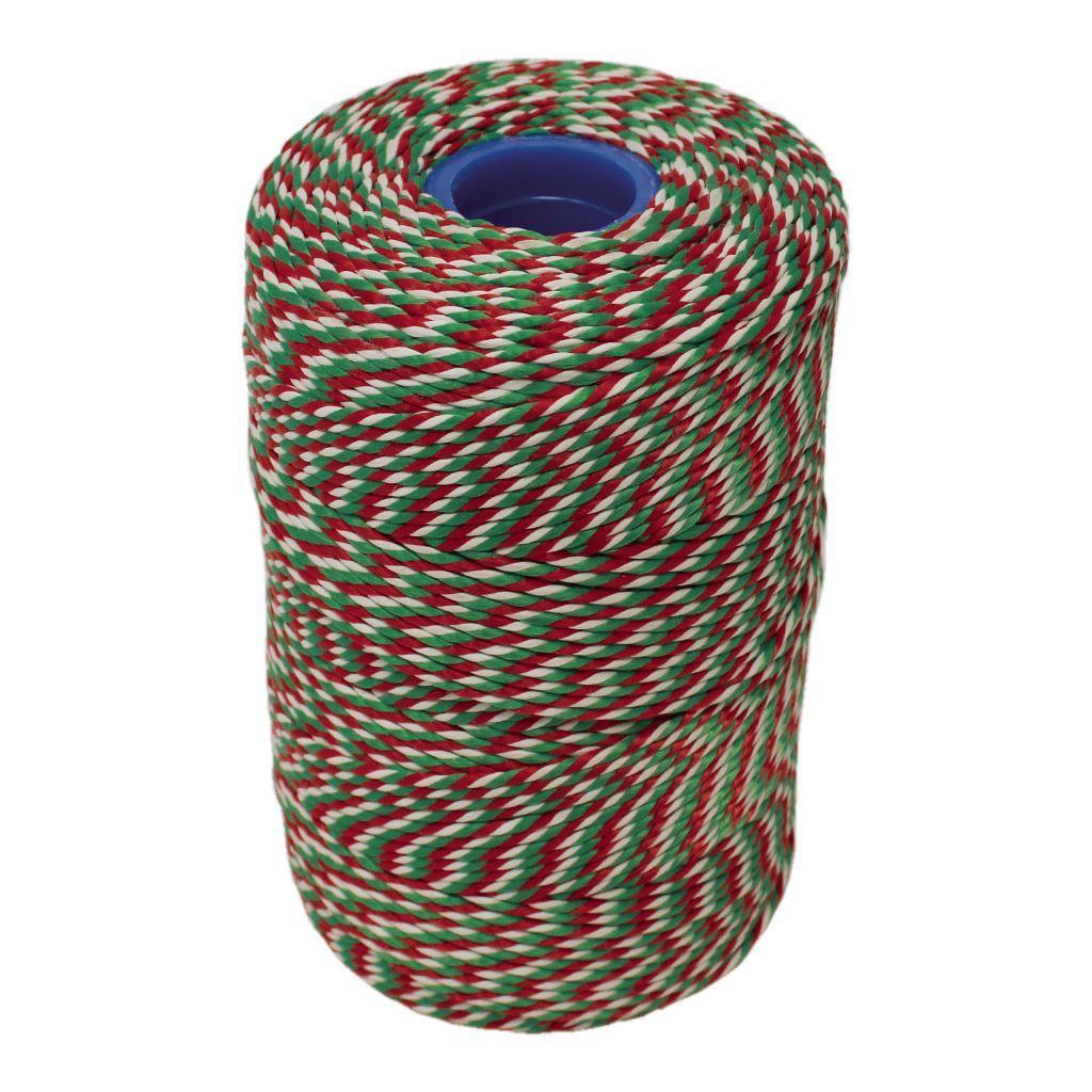 Rayon No 5 Red, White & Green Butchers String/Twine 260m (500g)