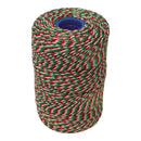 Rayon No 5 Red, White & Green Butchers String/Twine  Size in 260m (500g). From £7.49 per Spool