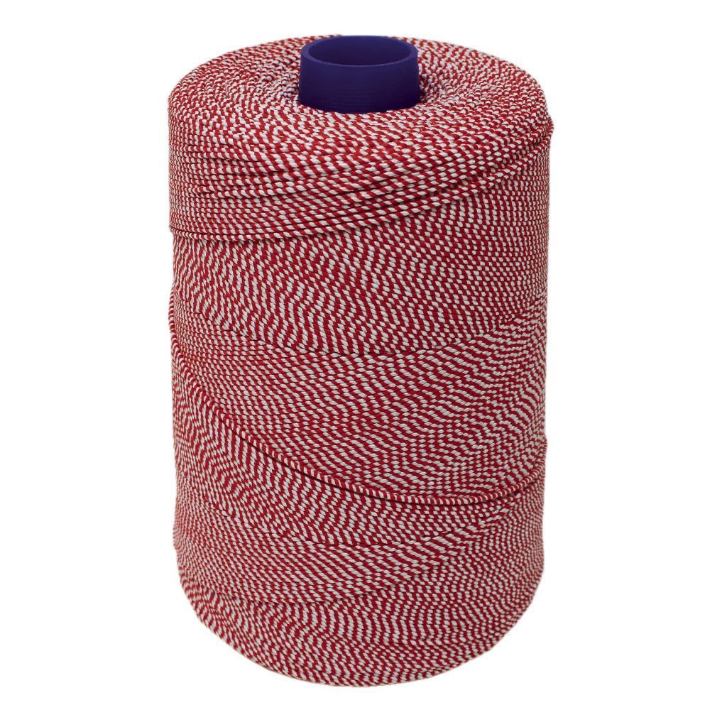 Red/White Elasticated Machine String / Twine. Size in 1,904m/kg (800g). From £8.00 per Spool