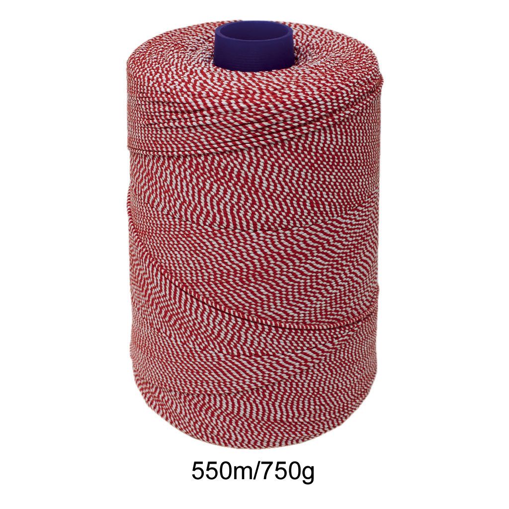 Red/White Elasticated Machine String / Twine. Size in 1,904m/kg (800g). From £8.00 per Spool