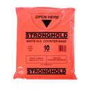 Outer packaging of stronghold white hd counter bags.