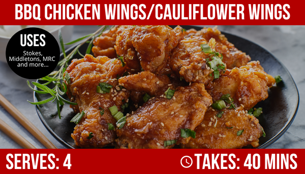 BBQ Chicken Wings/Cauliflower Wings: Recipe