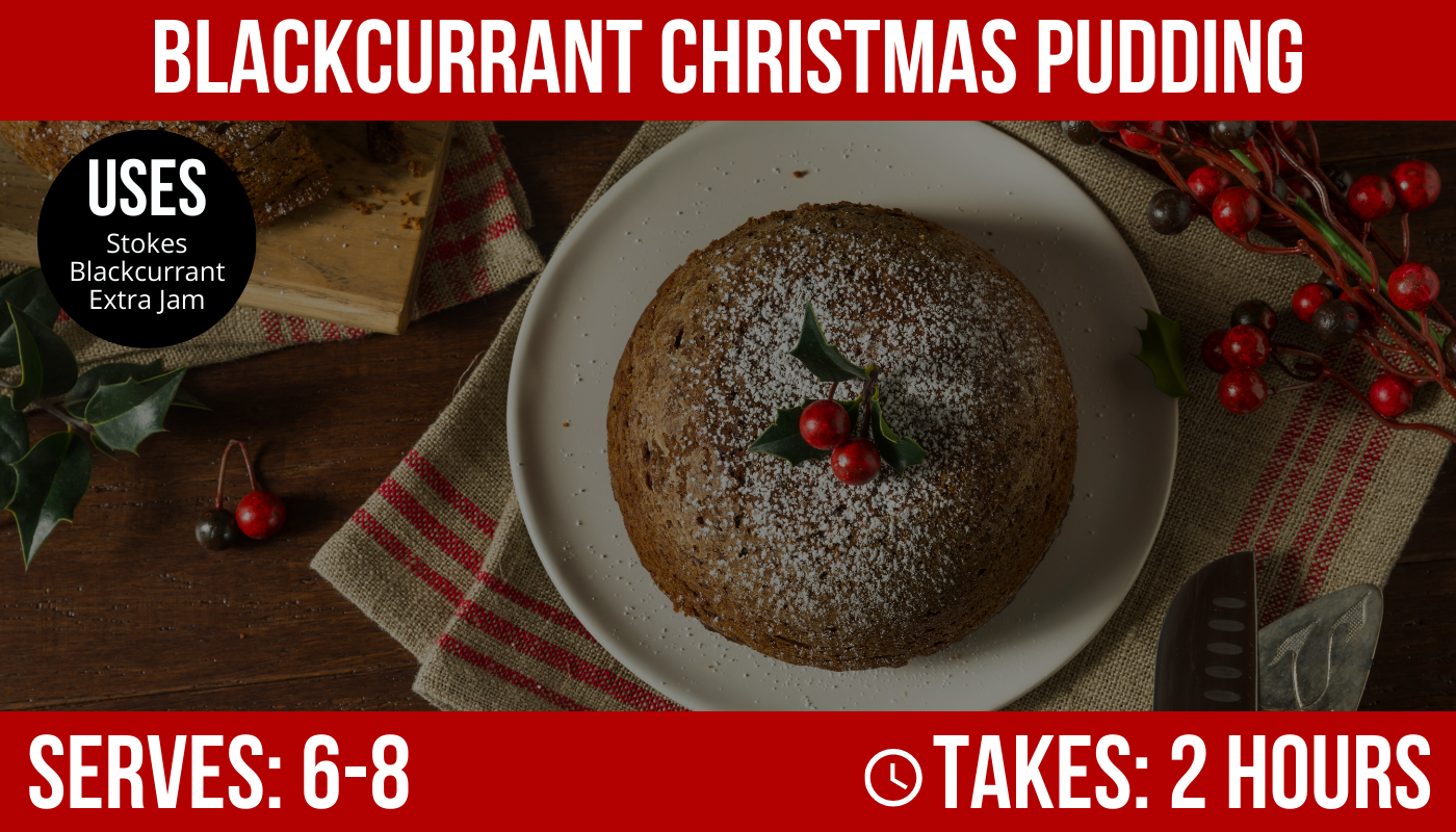 Blackcurrant Christmas Pudding
