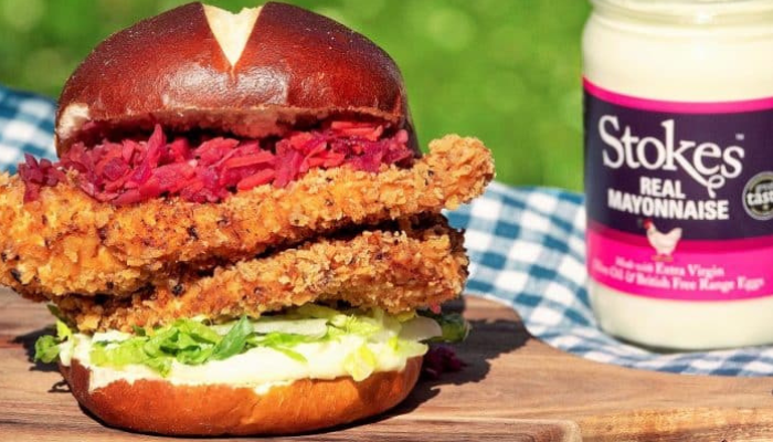 Crispy Chicken Burger with Red Slaw Recipe