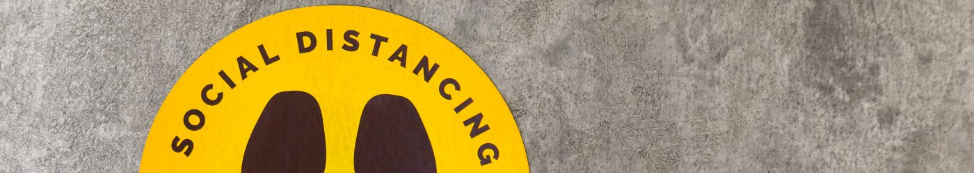 <!--Bottom Level Covid-19 Range Mega Menu-->Social Distancing Floor Stickers