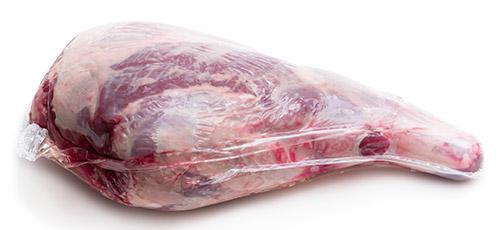 Joint of meat that has been shrink bagged.