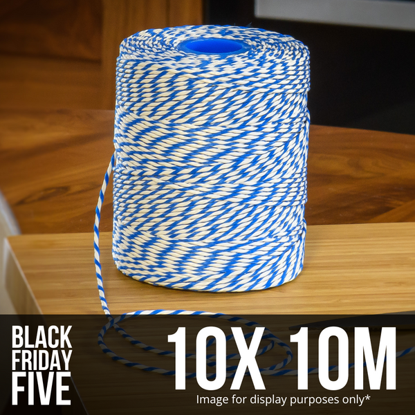 No.5 Blue and White Butchers String/Twine – 10m Bundle of 10