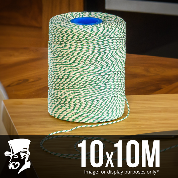 No.5 Green and White Butchers String/Twine – 10m Bundle of 10