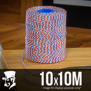 No.5 Red, White & Blue Butchers String/Twine – 10m Bundle of 10