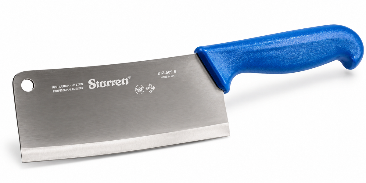 Starrett Cleaver Wide Rectangular 6" (150mm) Blue Handle – BKL509-6
