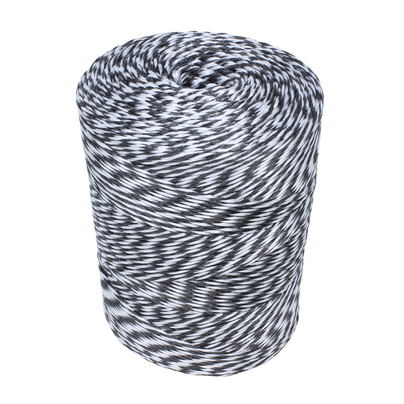 2mm Black and White Polypropylene Rope - 2.5kg Spool
