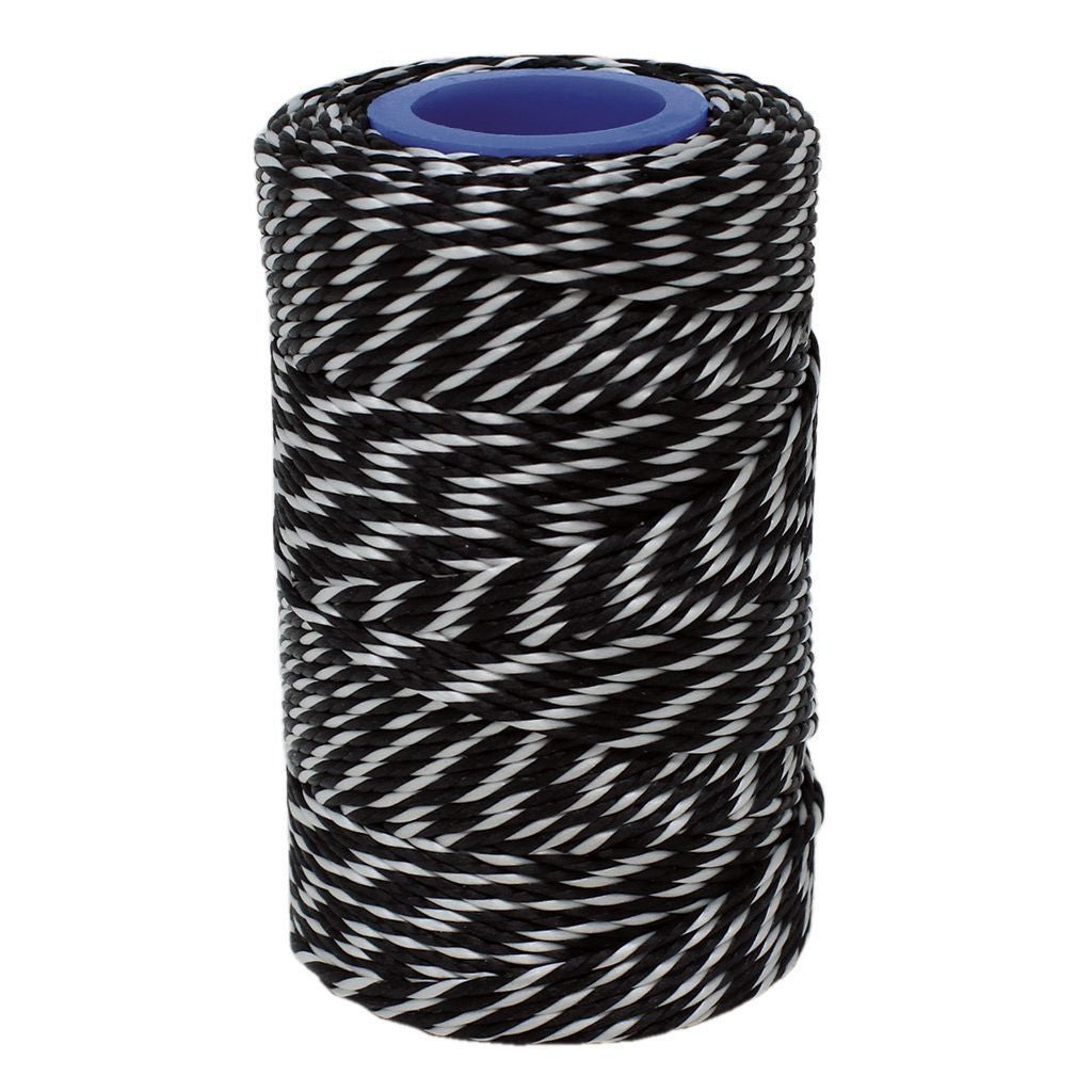 Polyester Black & White Butchers String/Twine 100m (225g)