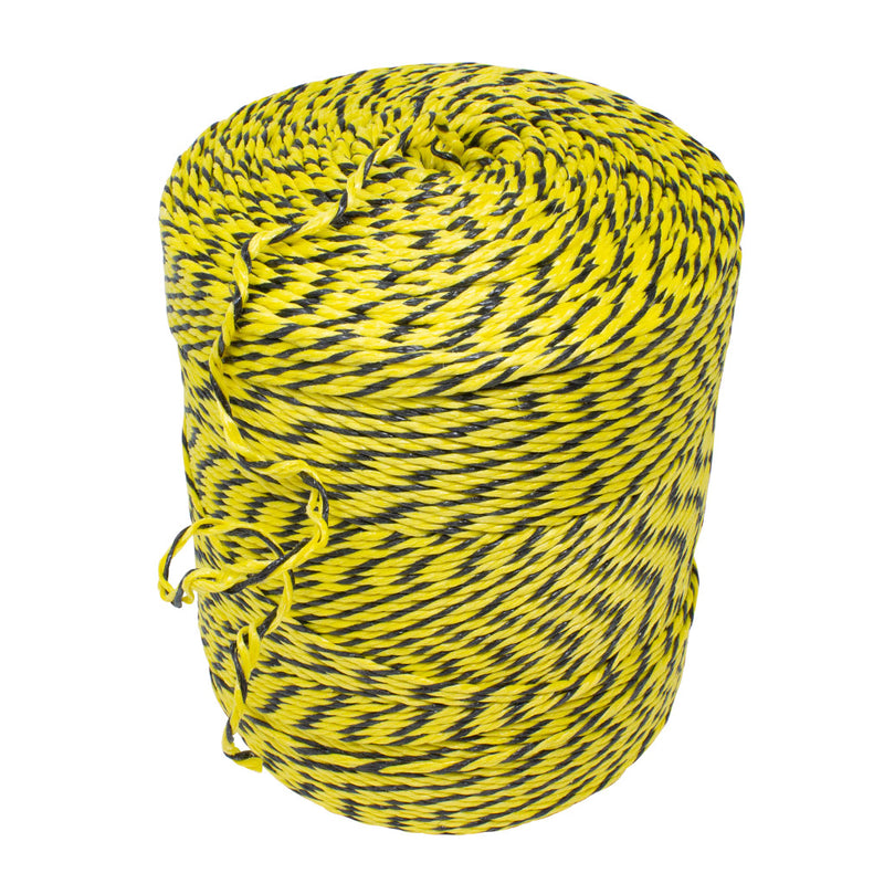 3mm Yellow and Black Polypropylene Rope - 4kg Spool