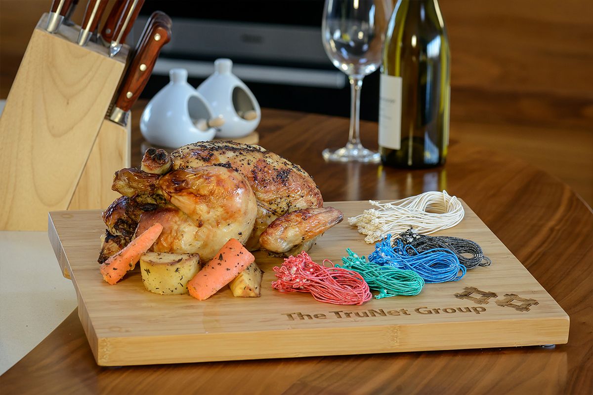 14cm White/White Elasticated Polyester Meat Ties/Poultry Loops (5,000 Per Bag)