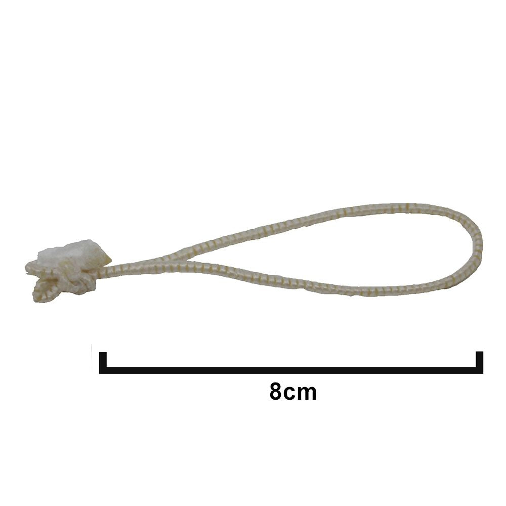 8cm White Cotton Elasticated Meat Ties/Poultry Loops (5,000 Per Bag)