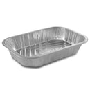 Single aluminium foil tray.